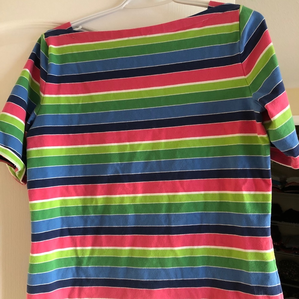 Talbots Striped Rainbow T-Shirt
